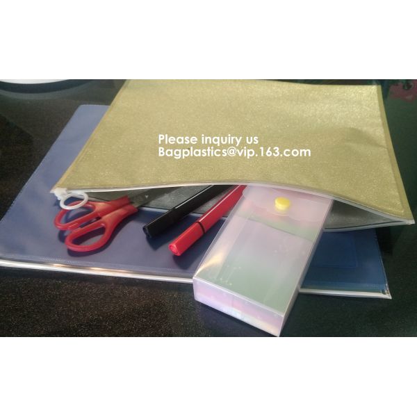 Waterproof Clear Plastic File Document File Bag For Bill Invoice Note File,Zip Plastic EVA Bags Blank Packaging Pouch