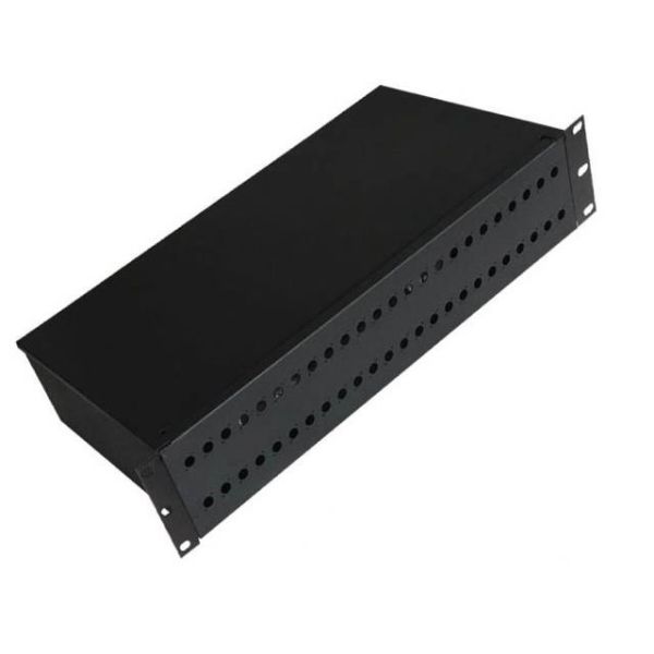 19" 2U Fiber Patch Panel Rack Mount Fixed Type 48 Core FC Adapter