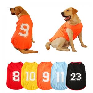 China Summer Premium Large Dog Clothes Thin Vest Jersey Pet Clothes wholesale
