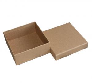 China 900gsm Gray Cardboard Kraft Paper Packaging Box Square Gift Boxes With Lids on sale