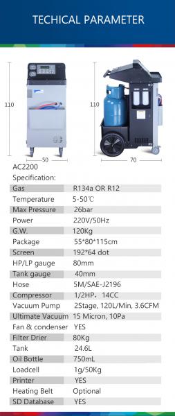 240V R134a AC Recovery Machine A/C Recovery for Car