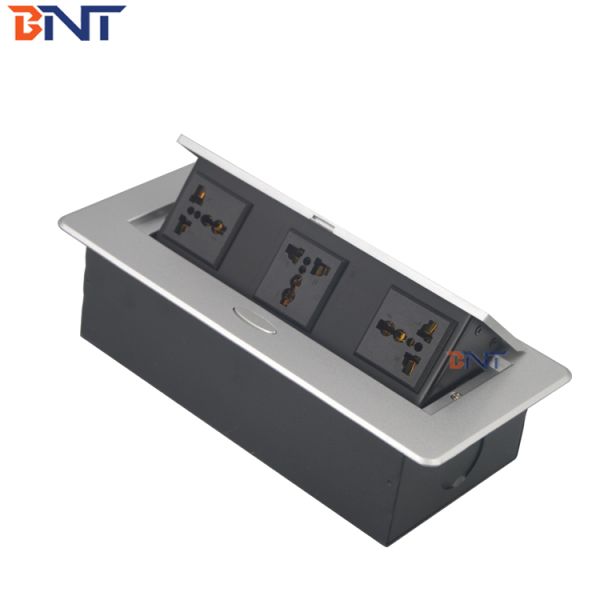 Office multimedia built in desk power data table socket box
