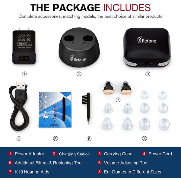 Noise Cancelling Inner Ear Hearing Aid Rechargeable Analog