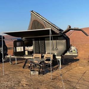 China Customised Color Truck Camper Trailers Pop Up Tent Trailer With Rear Kitchen System on sale