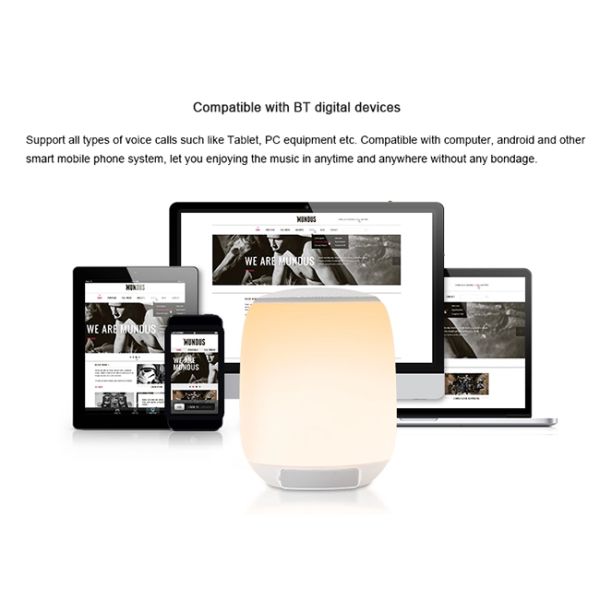 Bluetooth Speaker LED Night Lamp , Color Changing Night Lamp For Party / Bedroom / Outdoor