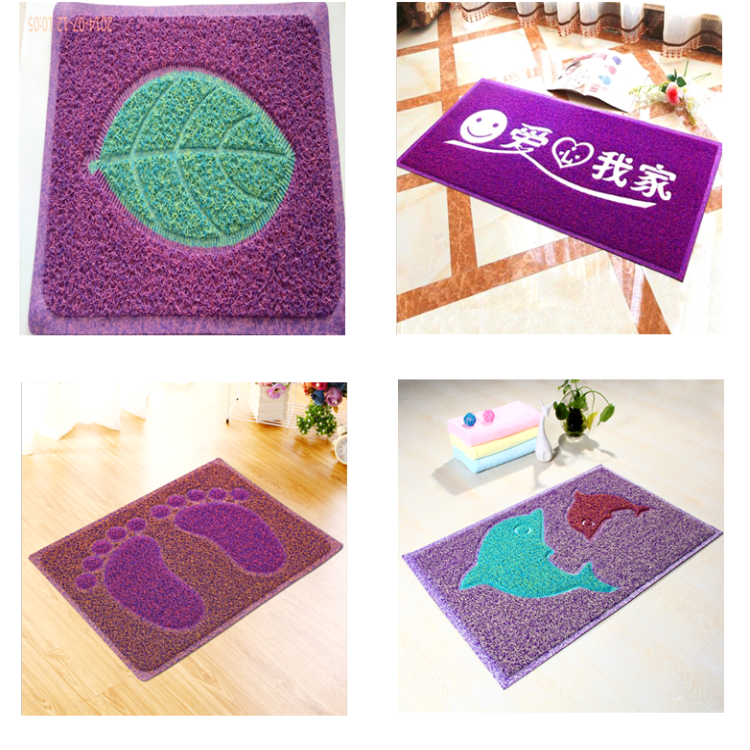 Logo embossed PVC spinning door mats