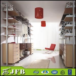 China customized size furniture bedroom wooden wardrobe design wardrobe fittings walk in closet wholesale