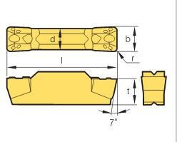 MGMN 500 - M Parting And Grooving Inserts 5mm Wide PVD Coated Indexable Cutting Tools