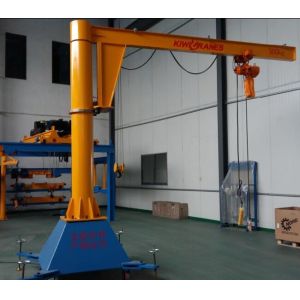 China Column Mobile Electric Jib Crane 250kg Motorized Rotation 2-4m Span wholesale