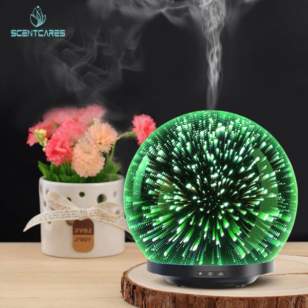 BPA Free 200ml 12W 3D Glass Aroma Diffuser 25ML/H