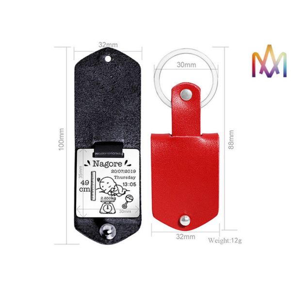 12g Baby Birth Custom Shaped Keychains Creative Tags