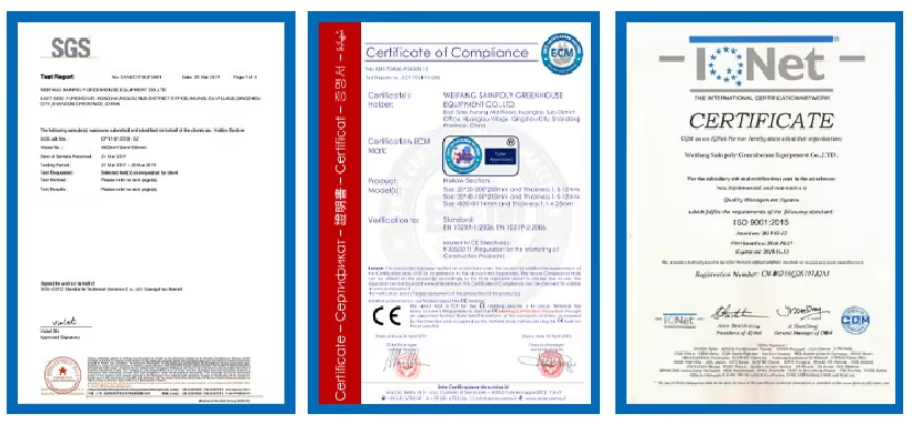 Customization Commercial Gothic Type Greenhouse With Electric Systems