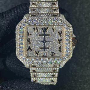 China Nyc Cuban Diamond  Watch Santos BV Iced Out Moissanite Watch on sale