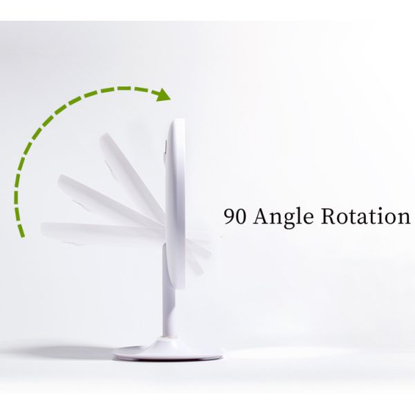 1000mAh Justtide 19*30cm 1x 5x 90° Rotation LED Magnifying Mirror