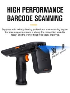 China Long Range Portable RFID Scanner Android UHF Handheld PDA with 4G wifi Wireless Inventory uhf rfid reader handheld pda wholesale