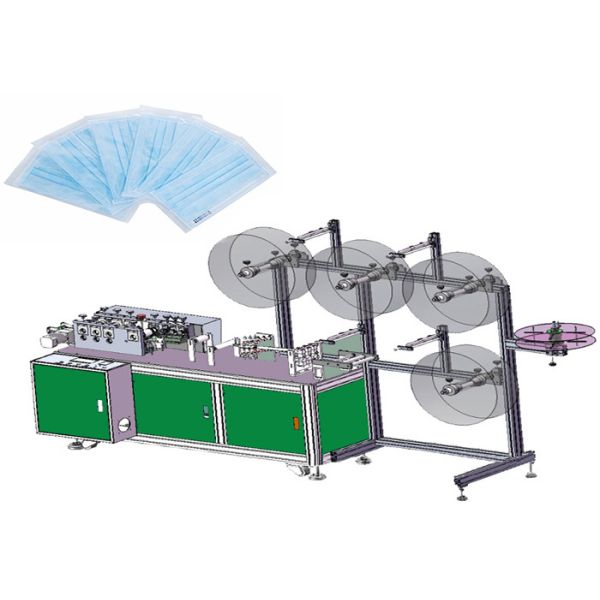 Blue White Face Mask Making Machine Steel And Plastics Easy Installation