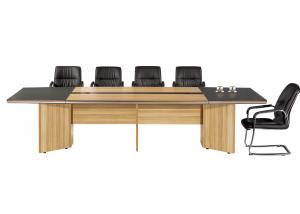 Office Furniture Melamine Conference Table Boat Shape Appreance 0.35 CBM