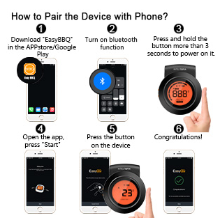 Fahrenheit And Celsius Switchable Bluetooth Food Thermometer