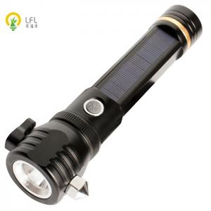 China Safety Guard High Power Led Torch Light With Solar Rechargeable Battery wholesale