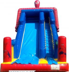 China Blue And Red PVC Spiderman Kid Giant Inflatable Slide For Commercial on sale