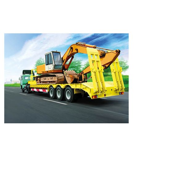 Heavy Duty Foldable Lowboy Gooseneck Trailer One Line 2 Axles Gooseneck