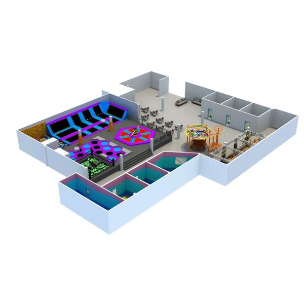 Jungle Theme Soft Indoor Playground With Slides EVA Foaming Mats