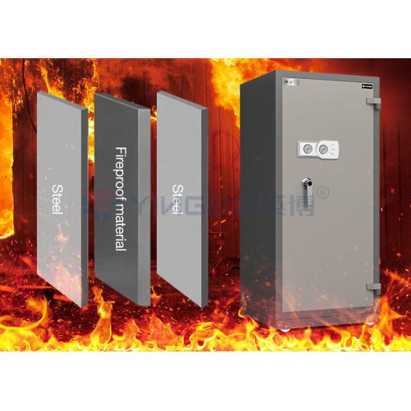 235KG Anti-Fire Safe Box Double Keys Lock Solid Steel Latches Secure Your Valuables