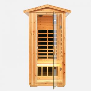 China Preminum Old FIR Sauna Room One Person Steam Room With Roof on sale