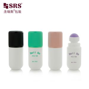 China RPPA1-50ML Round Bottom PP Solid Color With Colorful Cap Customized No Leakage Pain Relief Gel Roll On Massage Bottle wholesale