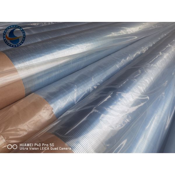 Non-magnetic Johnson Water Well Screen close-up showing precision slot design