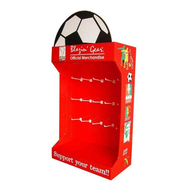 Cosmetic Products Sidekick Display Rack With Hooks Pantone Printing Surface