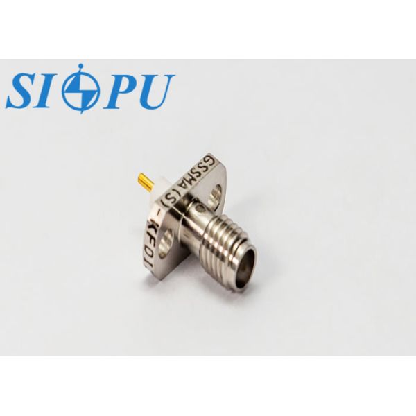 SSMA Female Microstrip RF Coaxial Connector – Two-Hole Flange Mounted