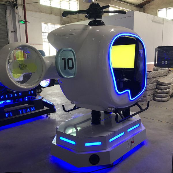 9D VR Helicopter Flight Simulator 280x125x220cm 250kg Capacity