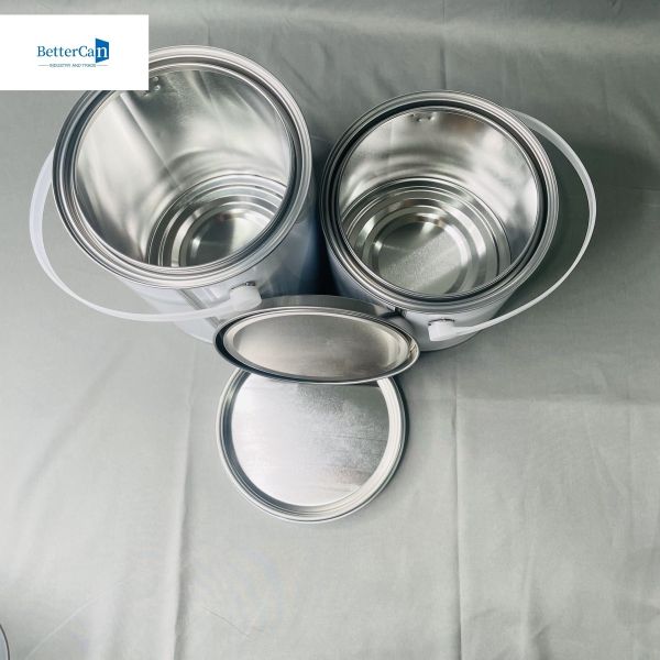 4Liter Round Tin Bucket Wood Coating Package 1 Gallon OEM Empty Paint Tins
