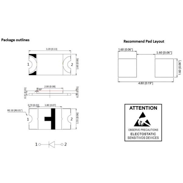 3lm Green DC3.2v Chip SMD LED 3.2mm Length Indicator Small SMD LED