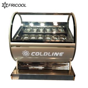 Single Temperature 20 Trays Ice Cream Upright Display Freezer 1000L