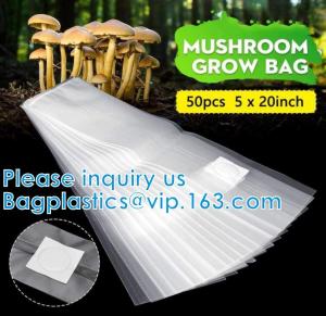 China Autoclavable Mushroom Grow Bags Bulk with Microporous Filter Patchs - Large 8x5x20 Extra Thick 80 Micron wholesale