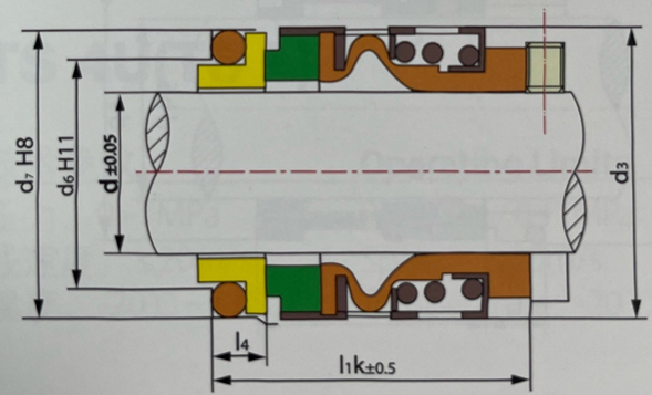 John Crane 502 G60 Silicon Carbide Mechanical Seal Unbalanced