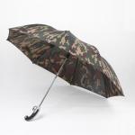 Plastic Handle Automatic Folding Umbrella , Double Fold Umbrella 190T Polyester