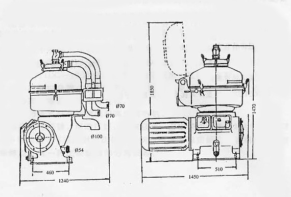 Peony Starch Separator Centrifuge With High Speed And Continuous Nozzle Discharge