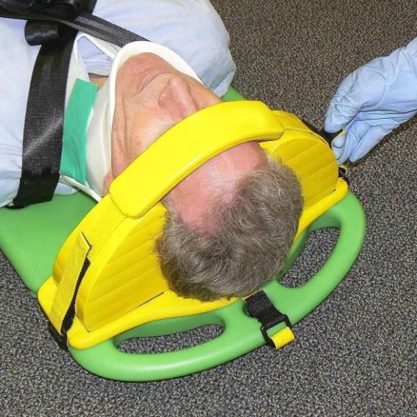 Solid Spine Board With Head Immobilizer And Straps Non Water Absorption
