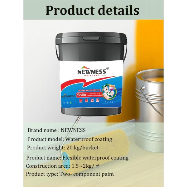Brush Application Method 65% Solid Content Silicone Rubber Waterproof Coating for Concrete Flat Roof Surface