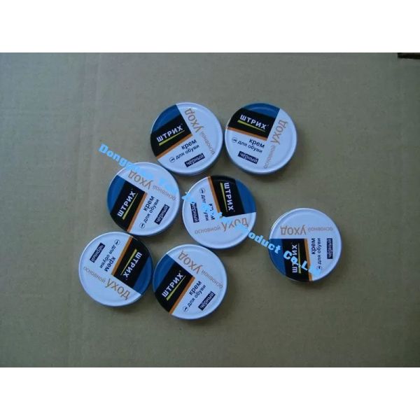 Round Metal Storage Containers Black Shoe Polish Tin Small Tin Containers with Different Sizes