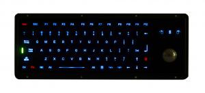 China IP67 Dynamic Water Proof Marine Black Metal Keyboard With Track Ball wholesale
