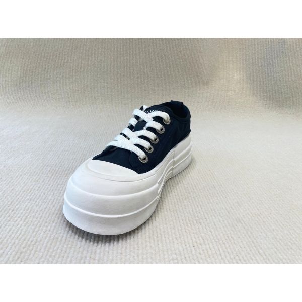 Size 35-40 Black And White Designer Sneakers Lace Up Thick Bottom Sneakers