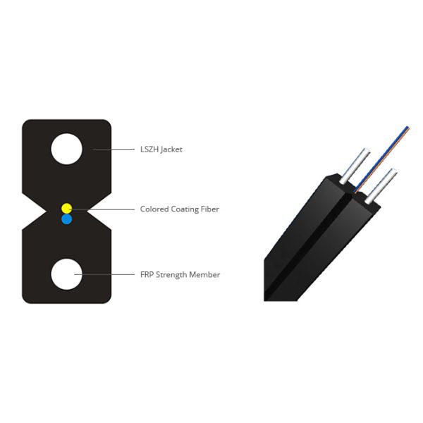 FTTH Indoor Zipcord Bow Type Drop Cable GJXH/GJXFH