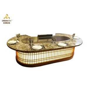 Buy cheap Indoor Commercial Griddle Plate Built In Hibachi Grill Oval Shape For Beef from wholesalers