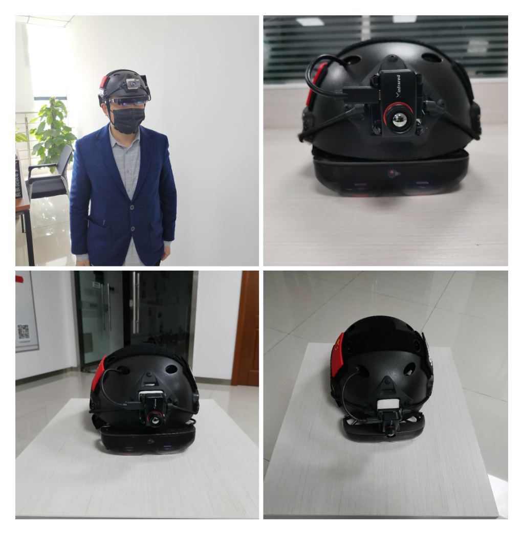 Body Temperature Scanner Smart Temperature Measuring Helmet
