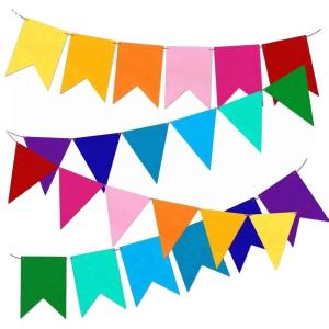 China Custom Flags 68D/100D Polyester Custom Mini Triangle String Flags wholesale