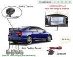 12V Reversing Camera Auto Electromagnetic Parking Sensors System DVD show